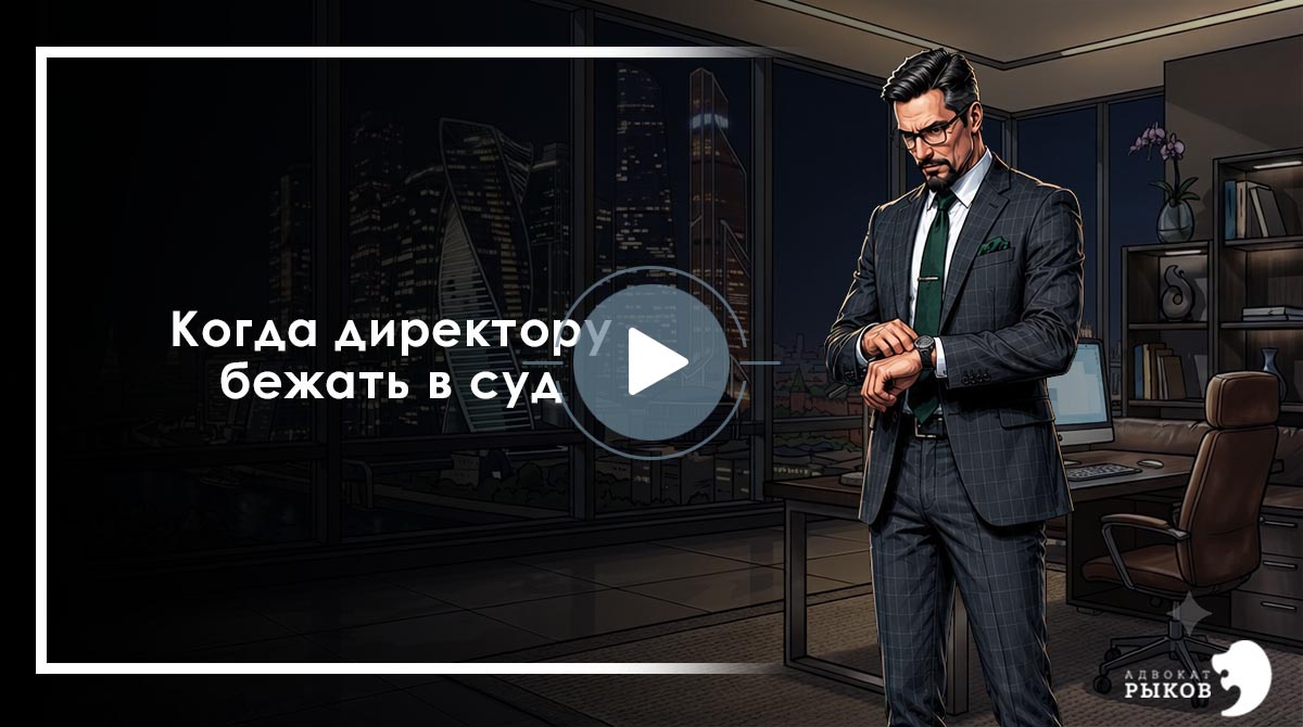 Когда директору бежать в суд?