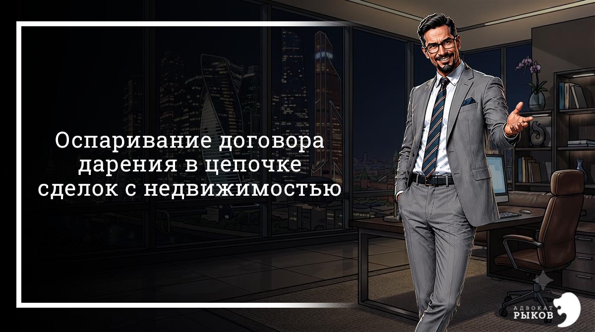Оспаривание договора дарения в цепочке сделок с недвижимостью