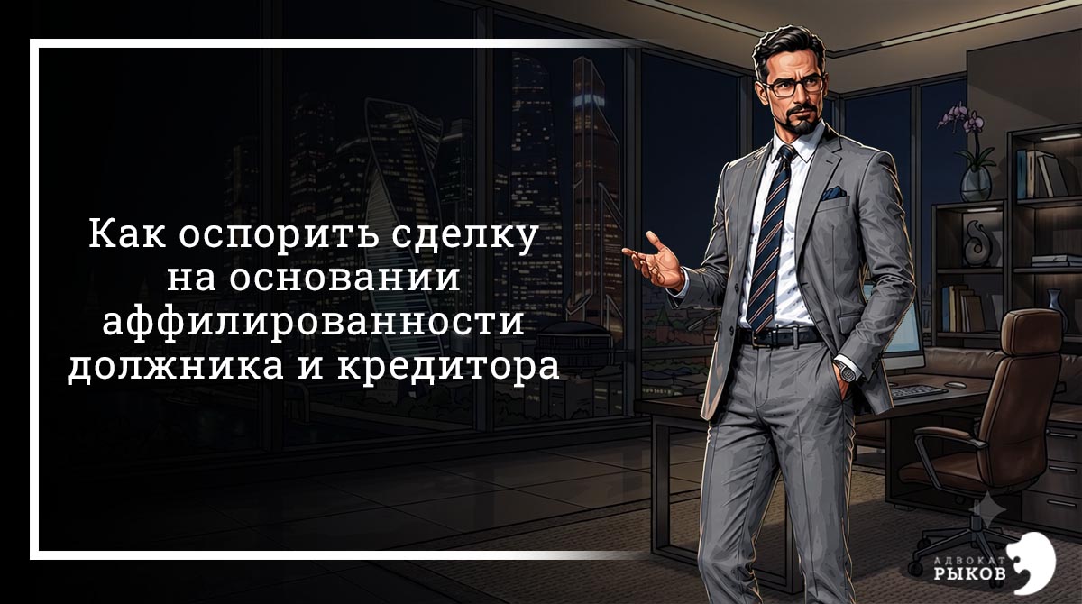 Как оспорить сделку на основании аффилированности должника и кредитора?