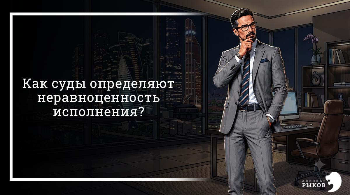 Как суды определяют неравноценность исполнения?